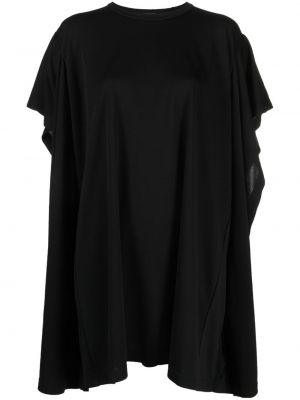 Drapované tričko Comme Des Garçons černé