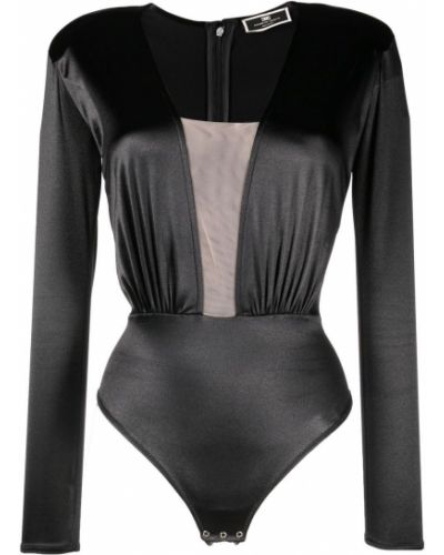 V-hals body Elisabetta Franchi svart