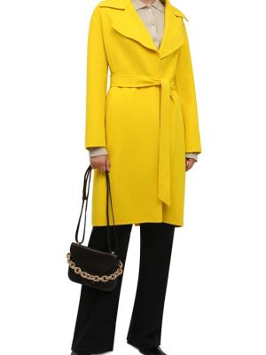 Кашемировое шерстяное пальто Ralph Lauren желтое