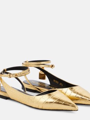 Balerina cipők Tom Ford aranyszínű