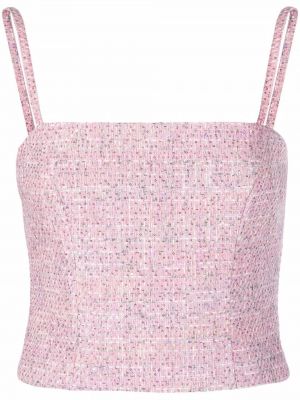 Paljett utskjæring tilbake crop top Giuseppe Di Morabito rosa