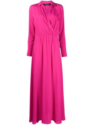 Večernja haljina s v-izrezom Federica Tosi ružičasta