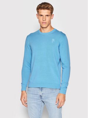 Пуловер Karl Lagerfeld синьо