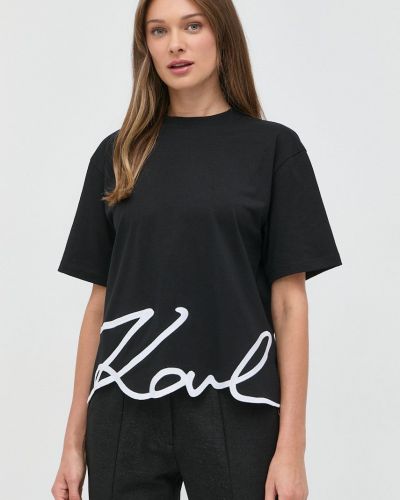 Tricou din bumbac cu croială lejeră Karl Lagerfeld