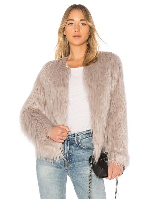 Unreal Fur Unreal Dream Jacket in Gray. Size M, S, XL, XS.