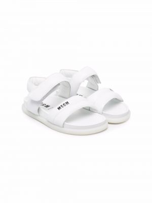 Trykt sandaler med reim for jenter Msgm Kids hvit