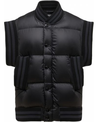 Péřová vesta z nylonu Burberry černá