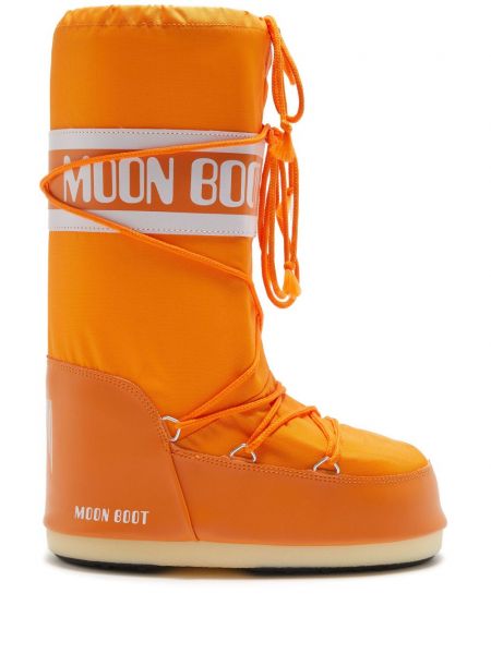 Stivali da neve di nylon Moon Boot arancione
