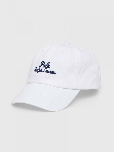 Pamučna kapa Polo Ralph Lauren bijela
