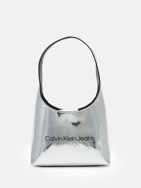 Torebka Calvin Klein Jeans srebrna