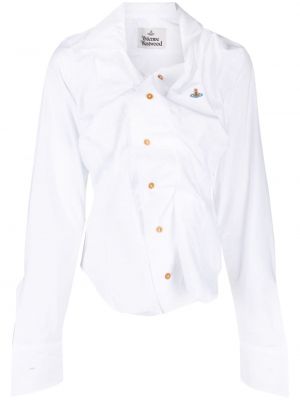 Koszula bawełniana asymetryczna Vivienne Westwood biała