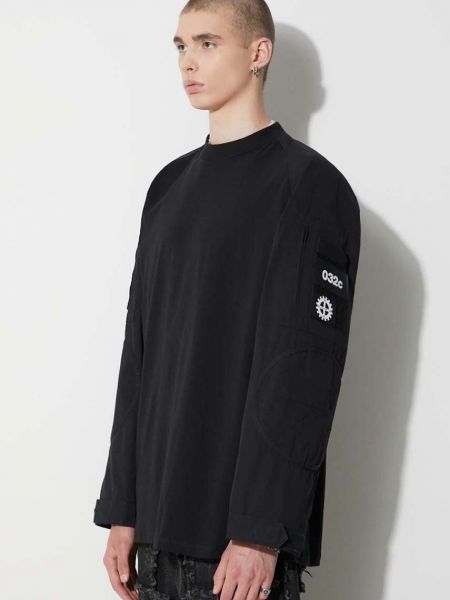 Μακρυμάνικη βαμβακερή μακρυμάνικη μπλούζα 032c μαύρο