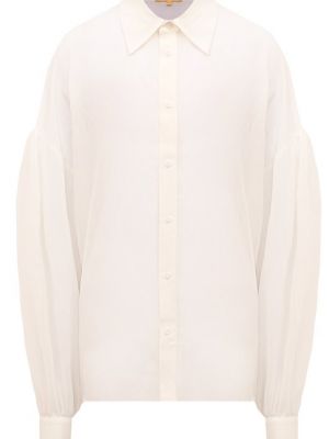 Шелковая блузка из вискозы Like Yana белая
