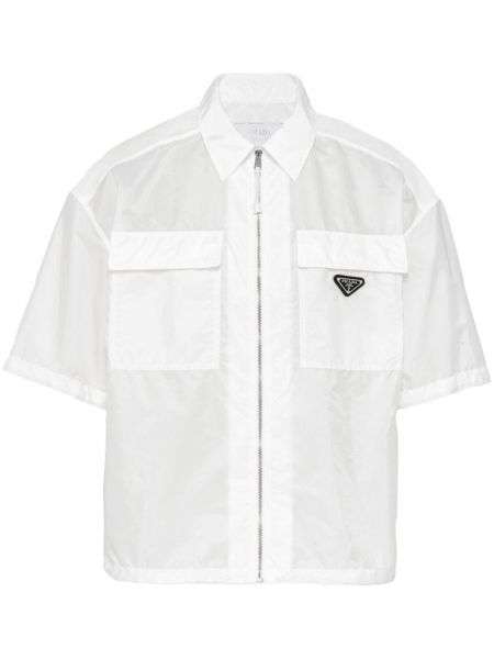 Košile z nylonu Prada bílá