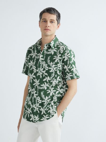 Camisa de flores con estampado Gant verde