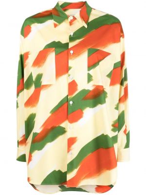 Camisa con estampado con estampado abstracto Alessandro Enriquez verde