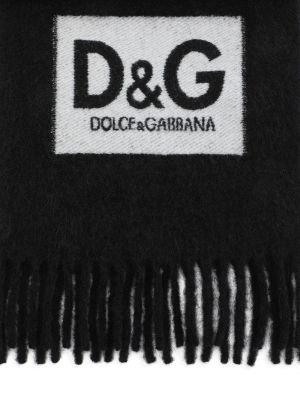 Bufanda con flecos Dolce & Gabbana negro