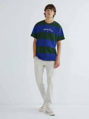 Camiseta a rayas manga corta Tommy Hilfiger azul