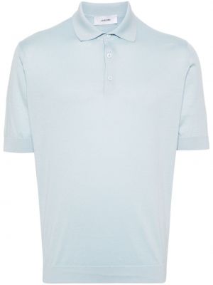 Megztas polo marškinėliai Lardini mėlyna