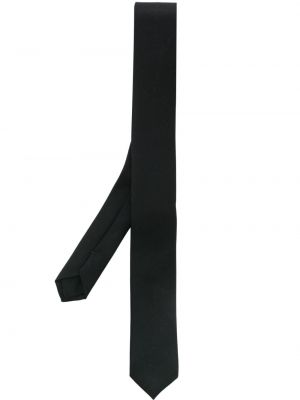 Krawat wełniany Jil Sander czarny