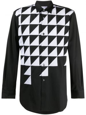Camisa con estampado con estampado abstracto Comme Des Garçons Shirt negro