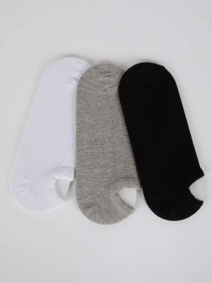 Bavlnené ponožky Defacto sivá