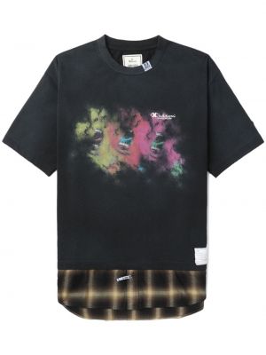 T-krekls ar apdruku Maison Mihara Yasuhiro melns