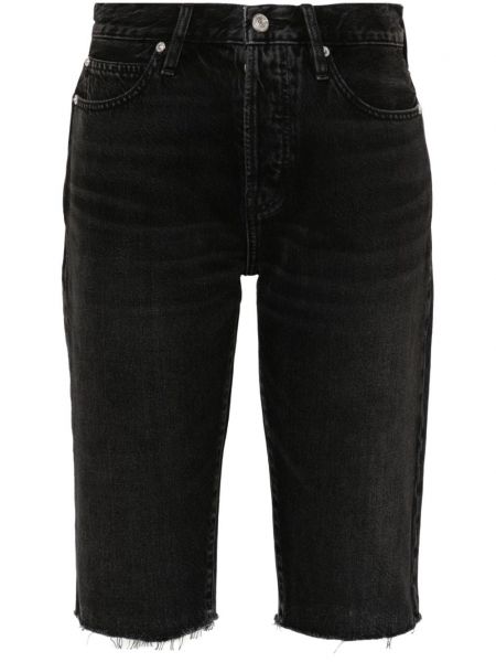 Pantaloni scurți din denim Frame negru