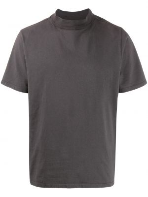 Camiseta de cuello redondo Les Tien gris