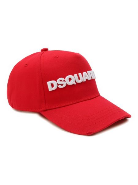 Хлопковая кепка Dsquared2 красная