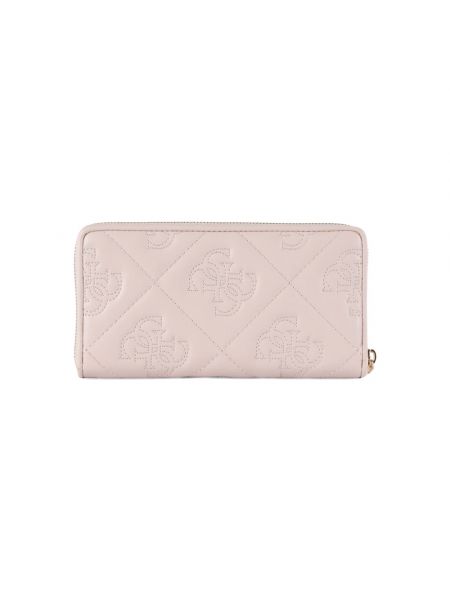 Pikowany portfel Guess różowy