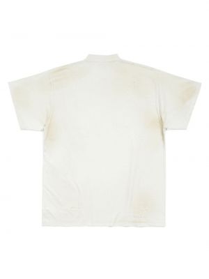 T-shirt en coton avec applique Balenciaga blanc