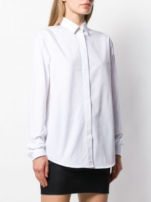 Bavlněná košile Saint Laurent bílá