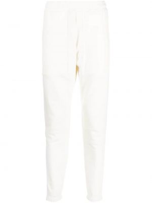 Памучни спортни панталони Low Brand бяло
