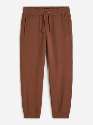 Тканевые брюки свободного кроя H&m коричневые