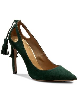 Полуотворени обувки с ток Baldowski зелено