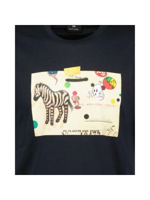 Camiseta zebra Ps By Paul Smith azul