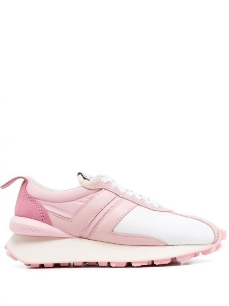 Sneakers di pelle Lanvin rosa