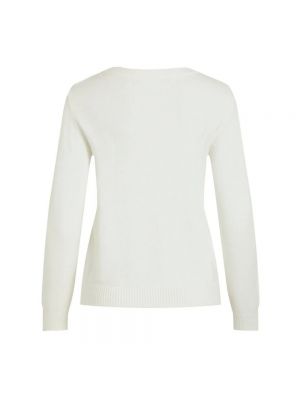 Dzianinowy sweter Vila biały