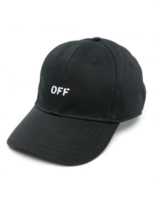 Medvilninis siuvinėtas kepurė su snapeliu Off-white