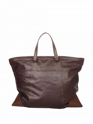 Bottega Veneta Pre-Owned sac cabas en cuir Intrecciato - Marron Bottega Veneta Pre-owned