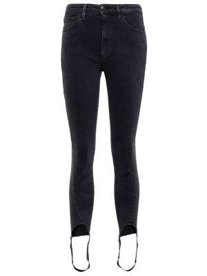 Skinny džíny s vysokým pasem 3x1 N.y.c. černé