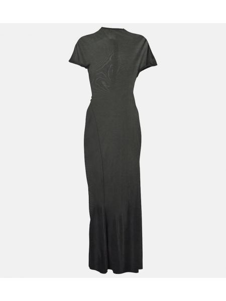 Μάξι φόρεμα από ζέρσεϋ Khaite μαύρο