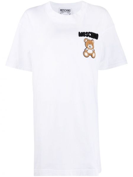 Сукня з бісером з ведмедем -футболка Moschino, біле