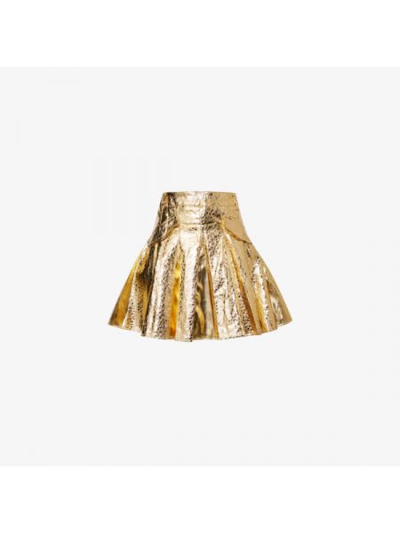 Леопардовая юбка мини с высокой талией Amy Lynn желтая
