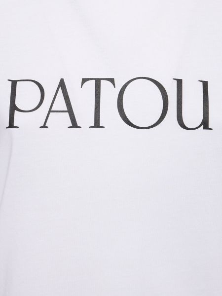 Риза с къс ръкав от джърси Patou бяло