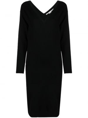 Плетена рокля с v-образно деколте Stella Mccartney черно