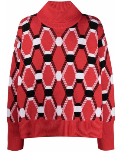 Jersey de tela jersey con estampado geométrico Random Identities rojo