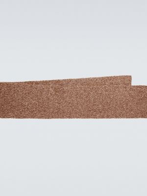 Шерстяной шарф из альпаки Dries Van Noten коричневый