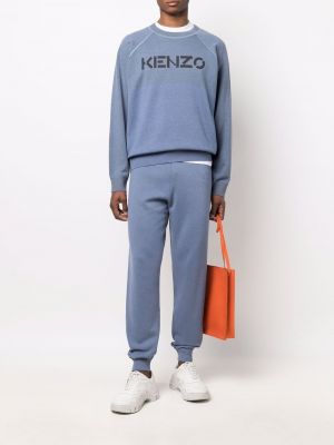 Pantalon de joggings à imprimé Kenzo bleu
